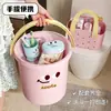 Juego de lavabo y cubo para dormitorio con asa, cubo de lavado y almacenamiento para dormitorio estudiantil, cubo de plástico portátil para el hogar para bañarse