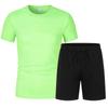 Nuevo Traje de Verano Camiseta + Shorts Transpirable 2 Piezas Ropa Deportiva de Malla para Hombre y Mujer Ropa Deportiva de Manga Corta