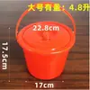 Balde Vermelho Pequeno, Balde Pequeno para Ovos Felizes, Balde de Plástico para Misturar Tinta, Balde para Colher Frutas Vermelhas, Balde Pequeno Portátil para Água, Balde para Lavar Pincéis de Pintura Artística