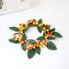Anillo de vela de decoración navideña Amazon transfronterizo Halloween Otoño Cosecha Anillo de fruta naranja simulación Corona navideña de bayas