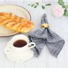 Ins Estilo Nórdico Listrado Xadrez de 2 Cores Guardanapo de Algodão Jogo Americano Estilo Japonês Tapete de Isolamento Térmico Fundo para Fotos Decoração de Mesa