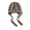 Gorro de Punto Grueso de Color Sólido para Otoño e Invierno, Gorro Cálido de Cachemir, Estilo Coreano, Adelgazante, Gorro para el Frío, Suave y Agradable para la Piel