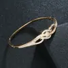 Estilo Coreano Personalidad Simple Conjunto de Anillo y Pulsera para Dama Brillante Micro Circonita Baño de Oro Real Suministro Directo de Fábrica