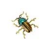 2024 Nova Exportação Europeia e Americana Joias Personalizadas para Fotografia de Rua Broche de Liga de Zinco Broche de Alfinete de Besouro com Gotejamento de Óleo Corsage