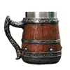 Direto da fábrica produto novo transfronteiriço copo d'água casa caneca de alto valor Viking pirata barril de madeira de grande capacidade copo de cerveja