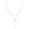Nuevo Collar de Perlas de Doble Capa Camelia Lujo Ligero Cadena para Clavícula Femenina Cadena de Cuello Elegante Elegante Accesorios