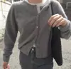 Casaco de outono estilo coreano: um cardigã de malha de cashmere soltinho, confortável e macio para mulheres, perfeito como suéter ou camada externa para o outono e inverno