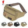 Bolsa Transversal de Obra Multi-Camadas Tendência e Simples, Bolsa de Cintura Masculina Casual Resistente ao Desgaste para Armazenamento, Bolsa de Peito de Lona para Uso Externo
