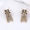 ZA Diseño de Tendencia Personalidad Transfronteriza Sentido del Diseño Aleación Insecto Temperamento Único Pendientes de Lujo Ligero Versátil Uso Diario Estilo Femenino