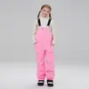 Pantalones de esquí para niños Niños Niñas Pantalones de snowboard de doble tabla Overol de esquí Invierno País de la nieve Cálidos Engrosados Pantalones impermeables para la nieve