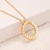 Colar com Pingente de Anel de Möbius Feminino de Alto Padrão Corrente Clavicular 18K Pingente Cravejado com Zircônia Colar Atacado de Fábrica