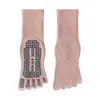 Meias de Yoga com Dedos Separados para Mulheres, Dedos Divididos, Antiodor, Silicone Antiderrapante, Silenciosas, para Pilates Fitness Indoor, Meias de Cano Médio com Cinco Dedos
