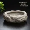 Vaso de Flor de Rocha Vulcânica de Hainan Grama Moeda Grama Moeda Vaso de Flor Hidropônico Pedra de Imitação Bonsai Suporte de Flor de Cerâmica Criativo Sem Furos