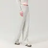 Calça esportiva solta com nós, que retém o calor, com sensação de pele, modeladora e drapeada, para corrida ao ar livre, yoga, calça de perna reta