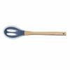 Cuchara de silicona de cabeza redonda, pala de silicona, utensilios de cocina de 9 piezas con mango de madera transparente, juego de utensilios de cocina