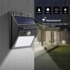 Lámpara de Pared con Sensor de 30 LEDs Alimentada por Energía Solar, Lámpara de Iluminación con Sensor de Movimiento Corporal Humano, Diseño en Forma de Corazón, Panel Solar con Sensor, Ultra Brillante