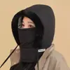 Chapéu Lei Feng para Mulheres do Festival de Gelo e Neve de Harbin, Gorro de Esqui Quente de Inverno Espesso, Chapéu de Algodão à Prova de Frio com Tecido Floral Grande Plush do Nordeste