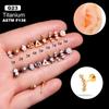 Henson novo G23 titânio incrustado zircão dentes internos parafuso lábio unha Rod orelha osso unha moda cartilagem brincos piercing