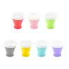 Taza de Agua Plegable de Silicona Portátil Plegable Telescópica Resistente a Altas Temperaturas Taza de Agua Plegable para Viaje Suministros de Camping al Aire Libre para Viajes