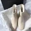 Botines de Estilo Liso Sencillo Punta Cuadrada Tacón Grueso 2026 Invierno Estilo Coreano Nuevo Cremallera Lateral Botas de Mujer Forro de Terciopelo Botines de Moda