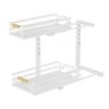 Estante de almacenamiento para fregadero de cocina, estante de baño en capas, estante de almacenamiento extraíble multicapa multifuncional, cesta extraíble para gabinete ajustable