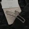 Pinza de Tiburón Metálica Rectangular Grande Transfronteriza Pinza para el Cabello Coreana Simple Elegante Accesorio para el Cabello para la Parte Posterior de la Cabeza