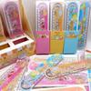 Baotuan pet transferidor régua quebra-cabeça infantil régua de marcador de página multifuncional material escolar para estudante régua pequena de pintura suprimento