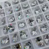 Estrella Brillante Circonita Arte para Uñas Rhinestones de Punta Inferior Circonita Blanca Corazón Rectangular Rhinestones Redondos Decoraciones para Uñas
