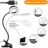 Lámpara de Escritorio LED Transfronteriza, Lámpara con Clip para Estudio Protección Ocular, Lámpara de Lectura Completa para Mesita de Noche de Dormitorio Universitario, Luz Nocturna