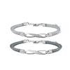 Carlo Song Exquisito Moda Pulsera de Pareja Mobius Marca de Moda Estilo Coreano Distintivo Simple Regalo de Amor a Larga Distancia