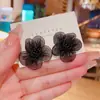 Aretes de Flor de Encaje Negro, Únicos y Exquisitos, con un Toque de Lujo, Diseño de Nicho, Nuevos Aretes de Moda Tendencia