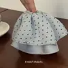Presilha de Cabelo com Laço de Bolinhas Estilo Francês para Mulheres, Grampo de Cabelo Alto de Cetim para Penteados Semi-Presos, Elegante Presilha Tubarão Acessório de Cabelo