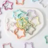 Fecho de mola pentagrama pequeno perolado colorido liga de zinco acessórios de joia material de chaveiro de contas DIY pingente