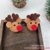 Lindo muñeco de nieve de lana de fieltro navideño transfronterizo, hombre de jengibre, lunares, decoración para árbol de Navidad, cabeza de alce, lindos accesorios pequeños