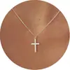 Collar Transfronterizo Europeo y Americano con Temática Oceánica con Corazón de Cobre en Forma de Luna, Estrella de Mar, Moño, Copo de Nieve, Cruz, Colgante de Softbol, Joyería para Mujer