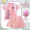 2026 Verano Nuevo Kpop Grupo de Chicas Cazadoras de Demonios Traje de Baño Elegante Infantil Conservador de Dos Piezas con Falda Floral Moderno