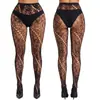 Meias eróticas plus size transfronteiriças, meias-calça arrastão jacquard vazadas, meias-calça arrastão sexy transparentes, atacado de fabricante europeu e americano de meias-calça