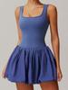 Estilo Coreano de Primavera e Verão Vestido Casual Esportivo Francês Tendência de Moda Feminina Saia Botão Saia de Tênis Fitness