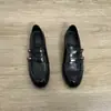 Primer Encuentro con los Mocasines de Mujer de Estilo Retro Francés, Zapatos Slip-On de Piel Negra con Hebilla de Cinturón