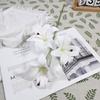 Cinta de impresión 3D de Lirio Feliz de 3 cabezas material decoración de boda de alta gama flor artificial fondo de salón de bodas flor artificial