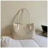 Bolsa Tote Vazada Tendência para Férias, Bolsa de Palha para Praia, Novo Estilo da Moda 2026, Bolsa de Ombro Única e Estilosa para Mãe e Filha