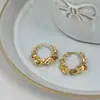 Accesorios Populares Transfronterizos Pendientes Espirales Personalizados Europeos y Americanos Pendientes Plisados de Temperamento Hip-Hop Pendientes de Estilo Fresco de Moda para Mujer