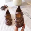 Otoño 2026 Nuevos Zapatos de Cuero para Niñas Zapatos Mary Jane Zapatos Bajos Zapatos Planos para Niñas Pequeñas Zapatos de Princesa Infantiles de Puntos