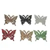 Pegatinas Transfronterizas de Nuevo Dibujo Animado con Patrón de Pedrería, Accesorios para Ropa, Pegatinas Decorativas de Mariposa con Pedrería para Manualidades DIY