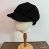Gorra de estilo retro japonés de lino irregular plisado, tipo boina, unisex, sombrero octagonal de alta calidad que hace que la cara se vea más pequeña, sombrero para el sol