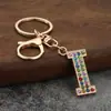 Amazon Transfronterizo Color Nuevo Diamante 26 Letras Llavero de Moda y Exquisito Colgante para Bolsa Letra Inglés