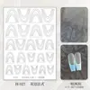 Nuevo check Arte de uñas francés de golpecitos encaje auxiliar calcomanía hueca francesa material nuevo no se deforma