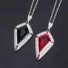 2026 Nuevo Modelo Zhuang Shengsheng Joyería Base de Cobre Chapado en Oro Corindón Rojo Simulado Cometa Estilo Europeo y Americano Collar con Colgante