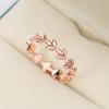 Cao Shi deseo venta caliente transfronteriza Nuevo Anillo de hoja de vid de árbol de oro rosa de moda Celebridad de Internet ins anillo apilado