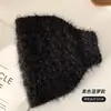 Chapéu touca de lã tricotada para outono e inverno com bordas largas, cachecol quente para mulheres, acessório de cabeça para proteção das orelhas, faixa de cabelo para cobrir cabelos brancos